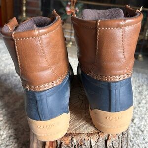 Sperry Tan and Gray Boots
